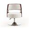 Manhattan Comfort Salon Adjustable Height Swivel Accent Chair in White and Polished Chrome AC034-WH - alternate 3